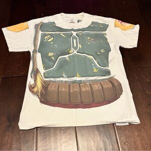 Hanes Disneyland Star Wars Boba Fett Front and Back Shirt Size Medium
